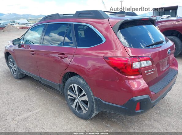 4S4BSANC7K3262879 2019 SUBARU OUTBACK Red უკანა მარცხენა