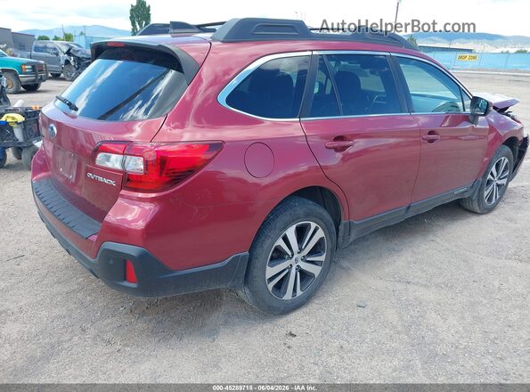 4S4BSANC7K3262879 2019 SUBARU OUTBACK Red უკანა მარჯვენა