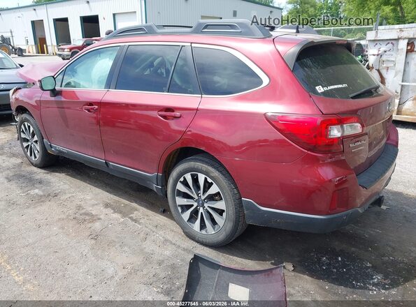4S4BSANC8H3353524 2017 SUBARU OUTBACK Red Trasero izquierdo