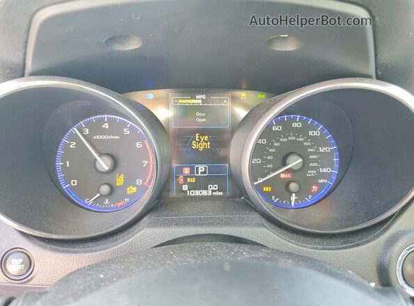 4S4BSANC8K3202299 2019 SUBARU OUTBACK Красный Вид щитка приборов