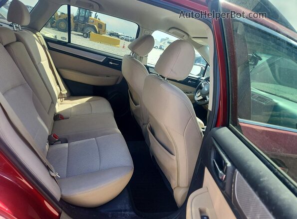 4S4BSBCC4G3204101 2016 SUBARU OUTBACK Red Vista de los asientos traseros