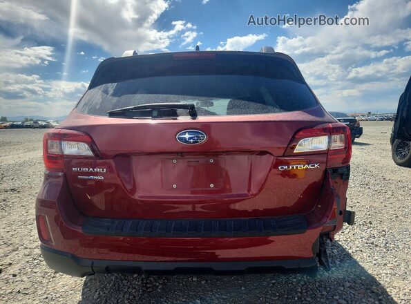 4S4BSBCC4G3204101 2016 SUBARU OUTBACK Red Vista trasera