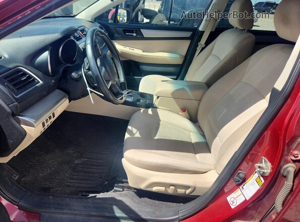 4S4BSBCC4G3204101 2016 SUBARU OUTBACK Red Vista interior delantera