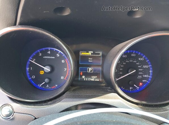 4S4BSBDC2G3246202 2016 SUBARU OUTBACK Gray Вид щитка приладів