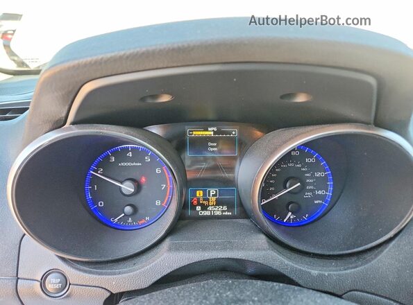 4S4BSBFC1G3242395 2016 SUBARU OUTBACK Серебряный Вид щитка приборов