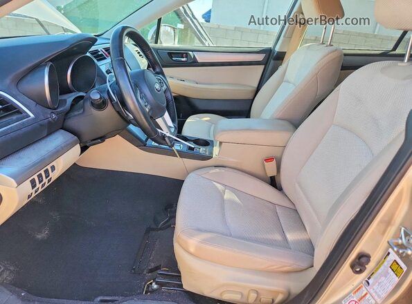 4S4BSBFC1G3242395 2016 SUBARU OUTBACK Серебряный Вид салона спереди