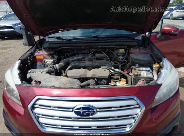 4S4BSBNC0G3266527 2016 SUBARU OUTBACK Red Rear view