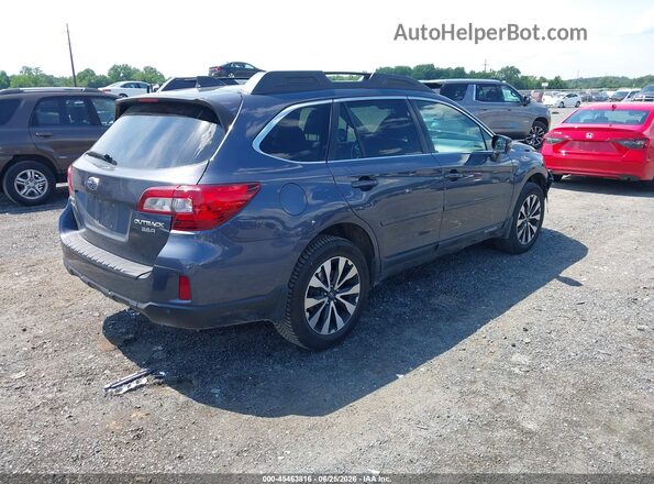 4S4BSENC2H3328397 2017 SUBARU OUTBACK Синий Задняя правая четверть
