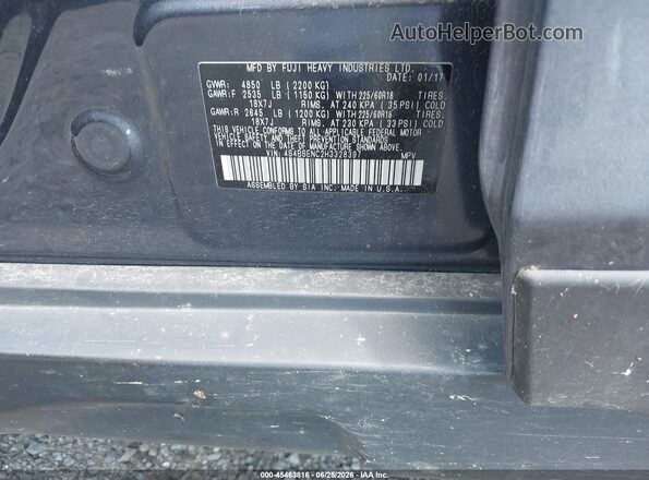 4S4BSENC2H3328397 2017 SUBARU OUTBACK Синий Вид подкапотного пространства