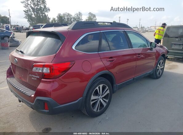 4S4BSENC2J3202398 2018 SUBARU OUTBACK Red Задня права чверть