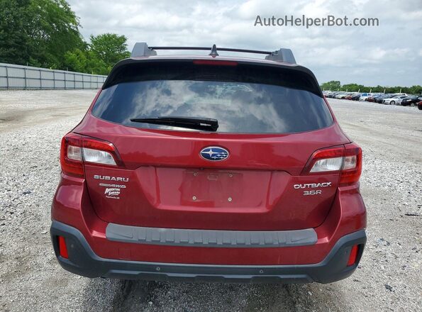 4S4BSENC5J3326794 2018 SUBARU OUTBACK Red Widok z tyłu