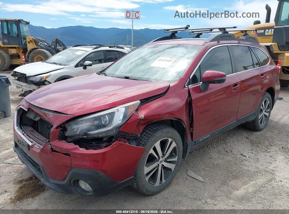 4S4BSENC8K3201483 2019 SUBARU OUTBACK Red წინა მარცხენა ხედი სამი მეოთხედიდან