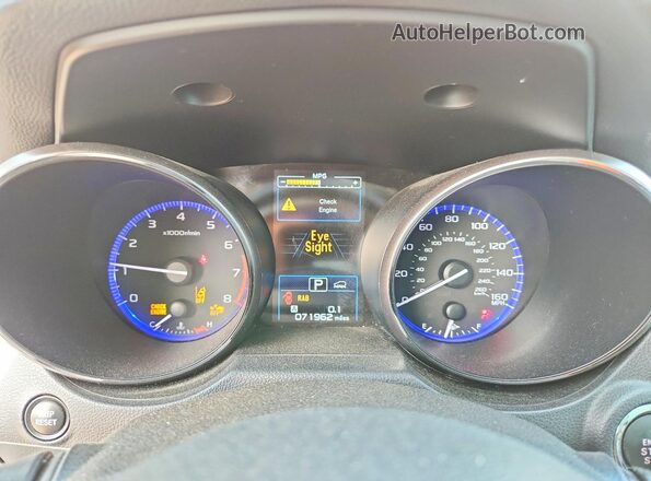 4S4BSETC4K3275616 2019 SUBARU OUTBACK Белый Вид щитка приборов