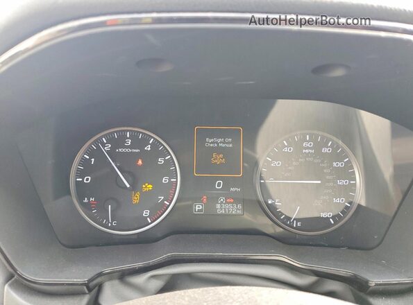 4S4BTAAC6L3242708 2020 SUBARU OUTBACK Gray Սարքավորումների վահանակի տեսք