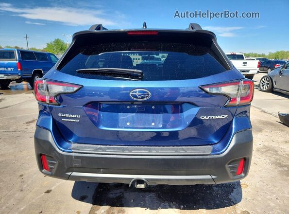 4S4BTACC7L3242908 2020 SUBARU OUTBACK Blue Rear view