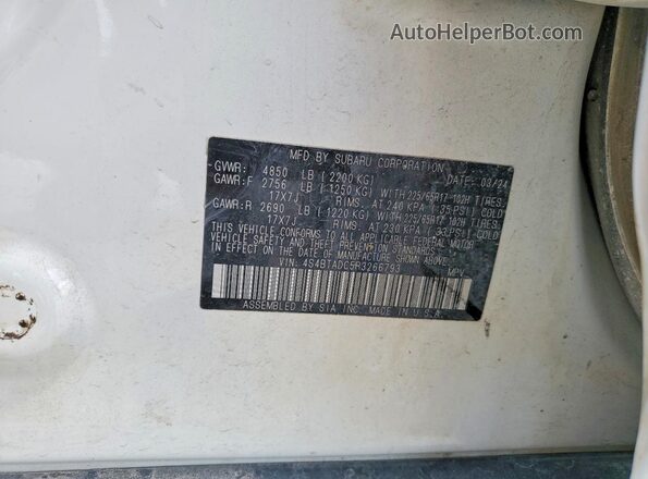 4S4BTADC5R3266793 2024 SUBARU OUTBACK White 