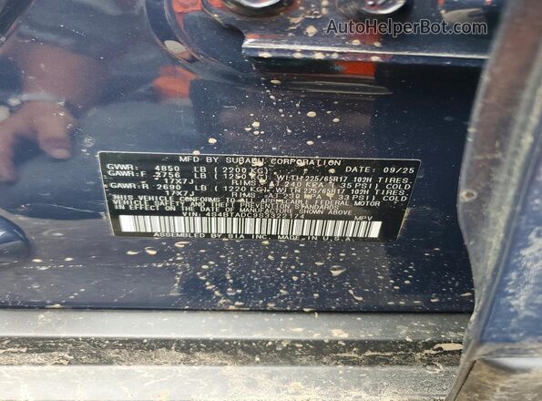 4S4BTADC9S3322174 2025 SUBARU OUTBACK Blue VIN sticker view