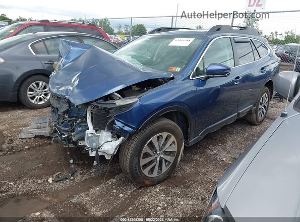 4S4BTAFC5N3226334 2022 SUBARU OUTBACK Blue Առջևի ձախ երեք քառորդ տեսարան