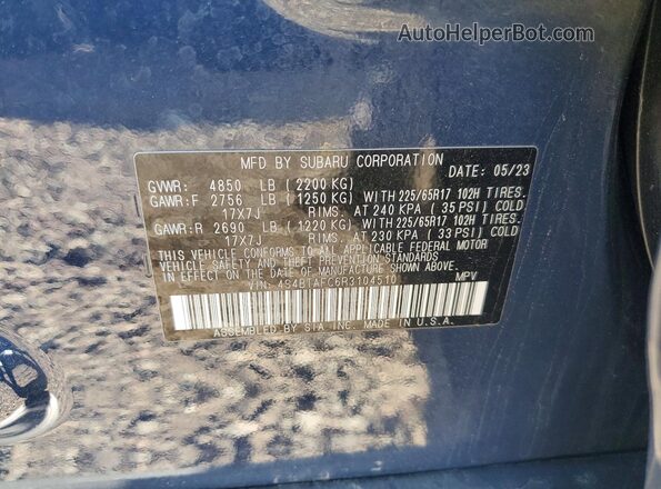 4S4BTAFC6R3104510 2024 SUBARU OUTBACK Gray 