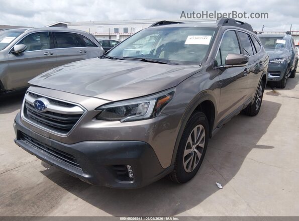 4S4BTAFC9M3144671 2021 SUBARU OUTBACK Gray Vista tres cuartos delantera izquierda