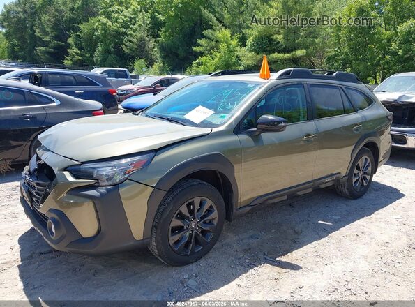 4S4BTALC9S3135504 2025 SUBARU OUTBACK Green Առջևի ձախ երեք քառորդ տեսարան