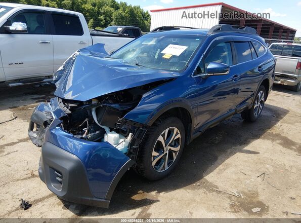 4S4BTANC1M3154631 2021 SUBARU OUTBACK Синий Передняя левая четверть