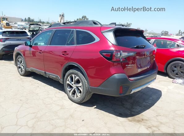 4S4BTANC2N3199353 2022 SUBARU OUTBACK Red Задня ліва чверть