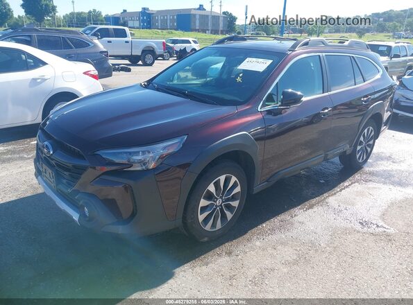 4S4BTANC3R3218630 2024 SUBARU OUTBACK Maroon წინა მარცხენა ხედი სამი მეოთხედიდან
