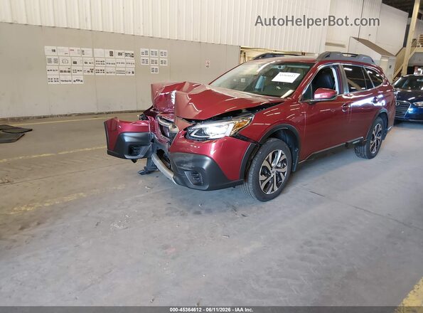 4S4BTANC4N3230506 2022 SUBARU OUTBACK Темно-бордовый Передняя левая четверть