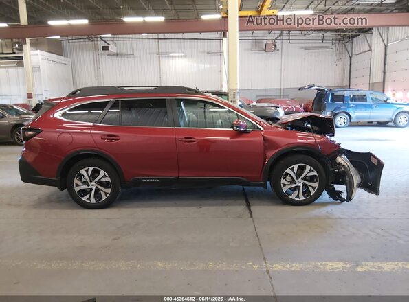 4S4BTANC4N3230506 2022 SUBARU OUTBACK Темно-бордовый Вид задней части салона