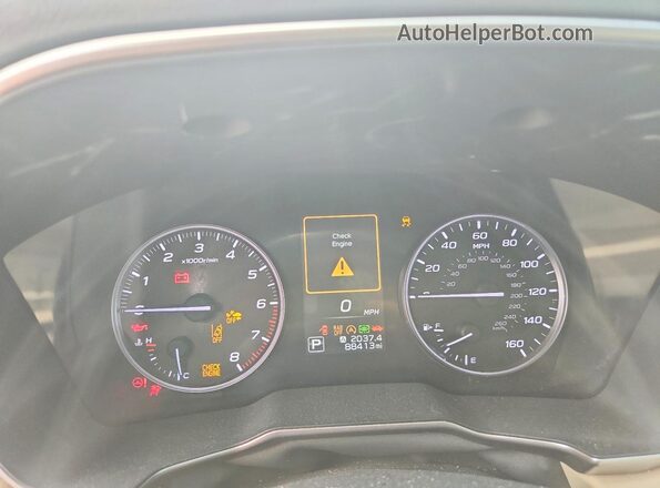 4S4BTANC8L3200678 2020 SUBARU OUTBACK White Instrument cluster view