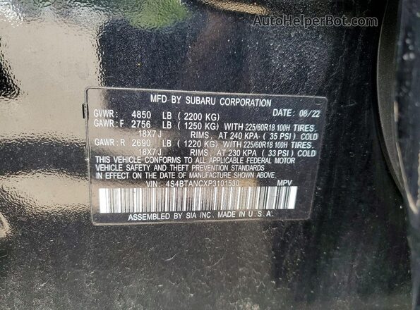 4S4BTANCXP3101530 2023 SUBARU OUTBACK Black 