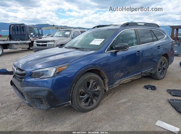 4S4BTGKD0L3244271 2020 SUBARU OUTBACK Blue წინა მარცხენა ხედი სამი მეოთხედიდან