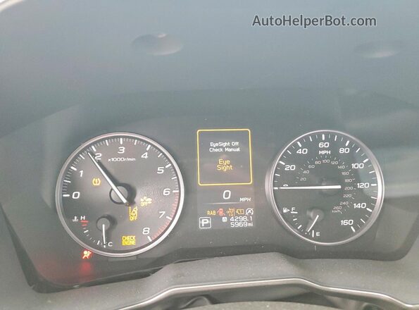 4S4BTGPD2S3206032 2025 SUBARU OUTBACK Серый Вид щитка приборов