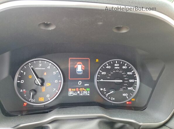 4S4BTGPD7R3234760 2024 SUBARU OUTBACK Red Instrument cluster view