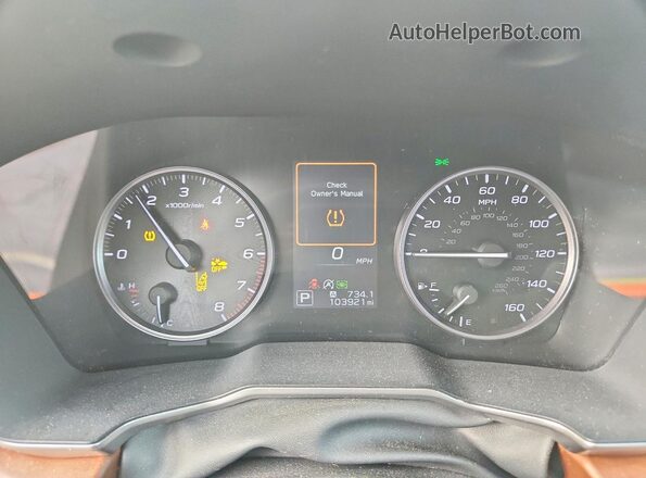 4S4BTGPDXL3235277 2020 SUBARU OUTBACK Серый Вид щитка приборов