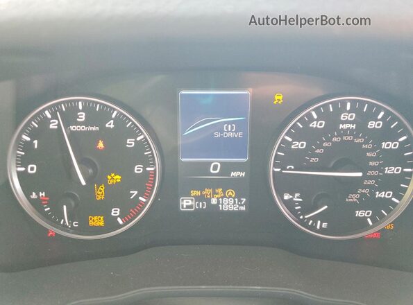 4S4GUHD68T3710827 2026 SUBARU CROSSTREK Gray Widok zestawu wskaźników