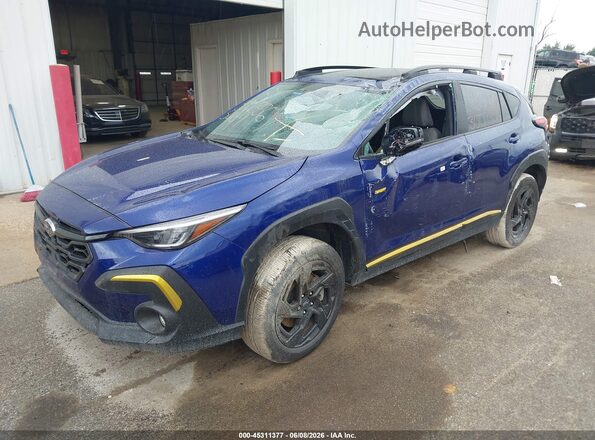 4S4GUHF62R3826482 2024 SUBARU CROSSTREK Blue Առջևի ձախ երեք քառորդ տեսարան
