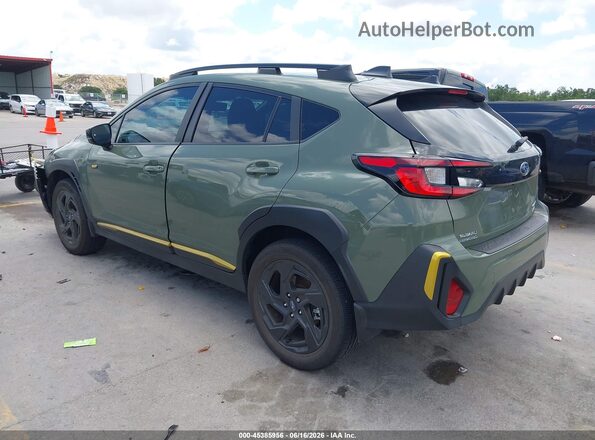4S4GUHF63S3741611 2025 SUBARU CROSSTREK Green Trasero izquierdo