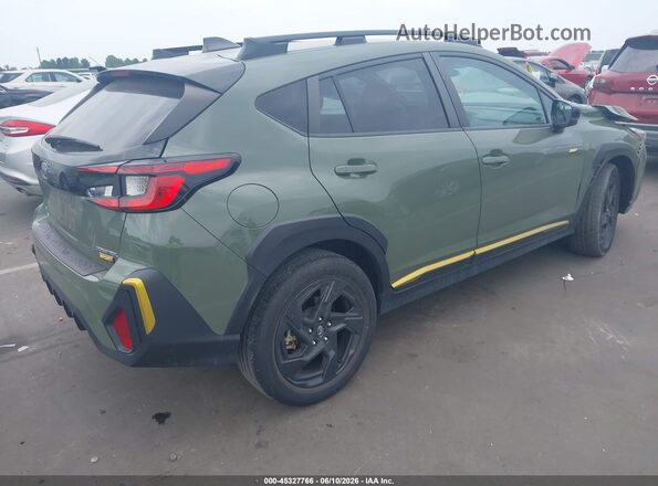 4S4GUHF64R3709583 2024 SUBARU CROSSTREK Green Trasero derecho