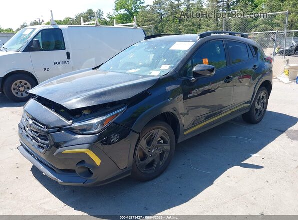 4S4GUHF64S3775931 2025 SUBARU CROSSTREK Black წინა მარცხენა ხედი სამი მეოთხედიდან