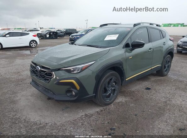 4S4GUHF65R3702027 2024 SUBARU CROSSTREK Green Vista tres cuartos delantera izquierda