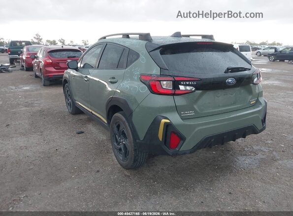 4S4GUHF65R3702027 2024 SUBARU CROSSTREK Green Trasero izquierdo
