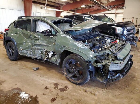 4S4GUHF66R3701663 2024 SUBARU CROSSTREK Green Front right