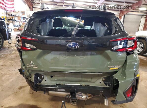 4S4GUHF66R3701663 2024 SUBARU CROSSTREK Green Rear view
