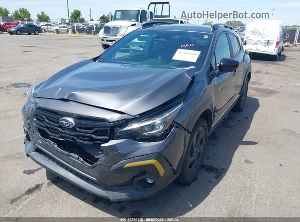 4S4GUHF67R3799182 2024 SUBARU CROSSTREK Gray Передня ліва чверть