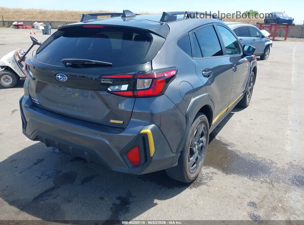 4S4GUHF67R3799182 2024 SUBARU CROSSTREK Gray Задня права чверть