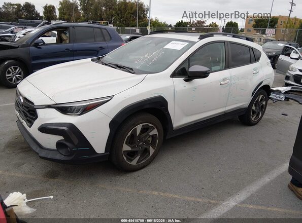 4S4GUHN64R3766707 2024 SUBARU CROSSTREK White წინა მარცხენა ხედი სამი მეოთხედიდან