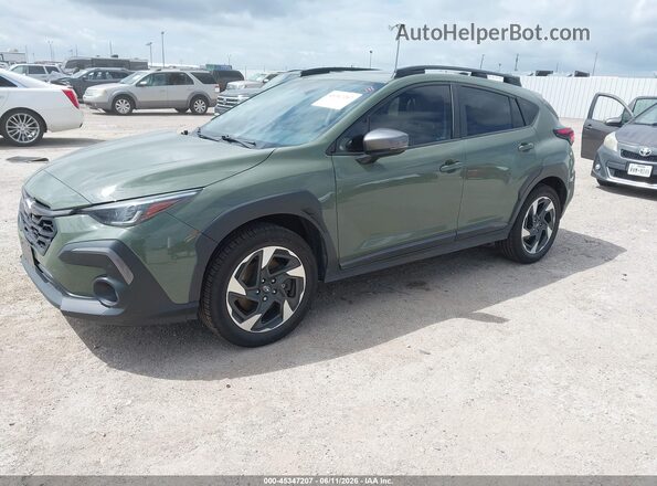 4S4GUHN67R3736052 2024 SUBARU CROSSTREK Green Przód lewy