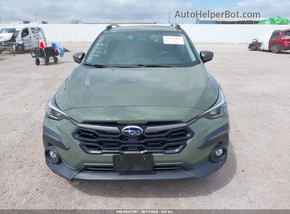 4S4GUHN67R3736052 2024 SUBARU CROSSTREK Green Widok zestawu wskaźników